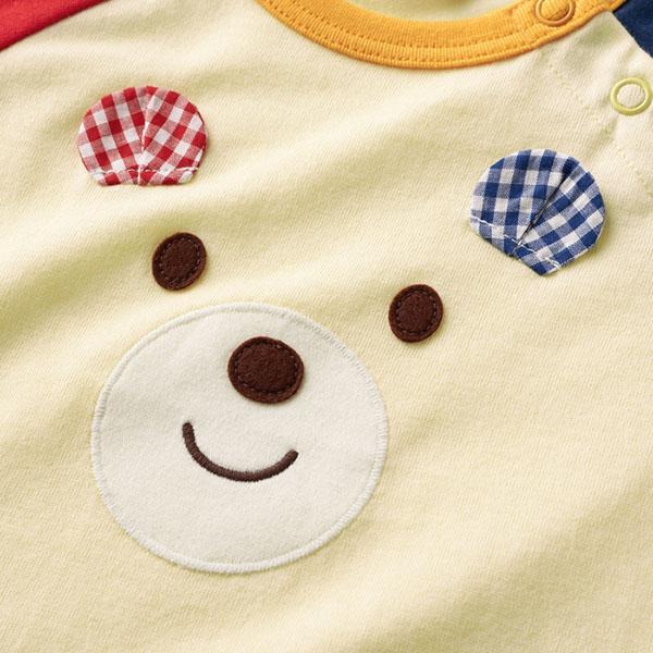 ●30％OFFセール●ミキハウス　ホットビスケッツmikihouse　お顔のラグラン半袖Ｔシャツ(70・80・90・100・110）子ども服　ベビー　赤ちゃん　幼児 | MIKI HOUSE | 03
