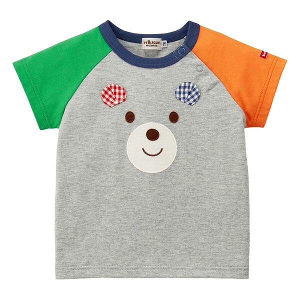 ●30％OFFセール●ミキハウス　ホットビスケッツmikihouse　お顔のラグラン半袖Ｔシャツ(70・80・90・100・110）子ども服　ベビー　赤ちゃん　幼児 | MIKI HOUSE | 04