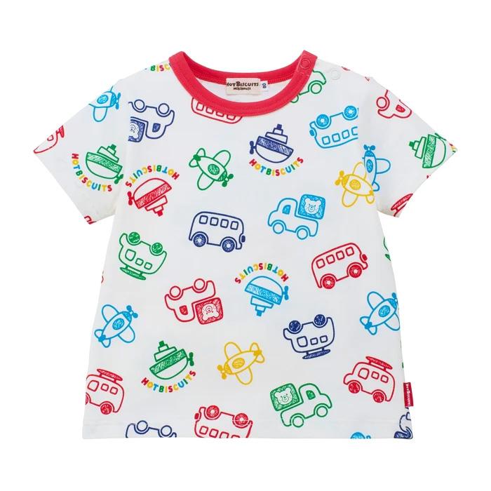 ● 取り寄せ商品●ミキハウス ホットビスケッツ mikihouse 総柄半袖Tシャツ ( 80 90 100 110 120 ) 子ども服 ベビー キッズ 半袖 | MIKI HOUSE | 01