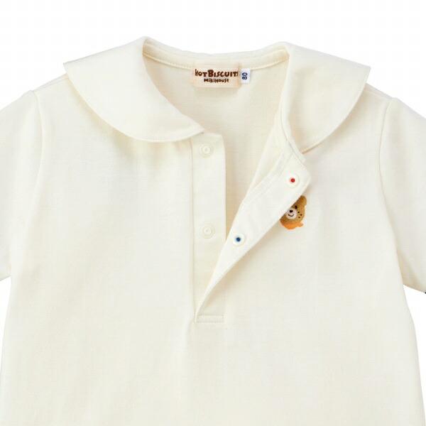 専用　未使用に近い　ミキハウスセーラー襟 Tシャツ MHロゴ付き MIKI HOUSE（ミキハウス） ホットビスケッツ セーラーカラー 半袖 T