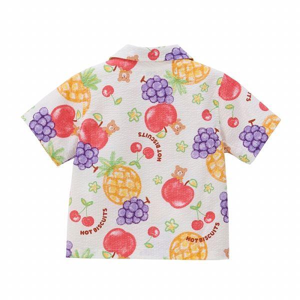 ●取り寄せ商品●ミキハウス　ホットビスケッツ　mikihouse　オリジナル フルーツ柄 半袖シャツ(80・90・100・110・120) ベビー 男の子 女の子 春 夏 トップス | MIKI HOUSE | 01