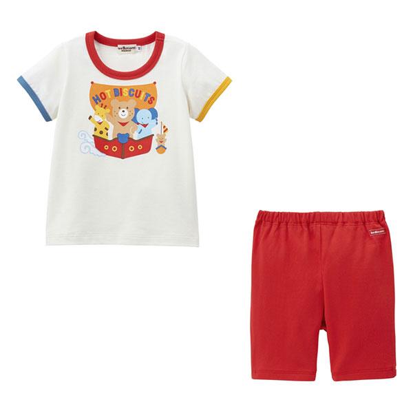 ●30％OFFセール●ミキハウス　ホットビスケッツ　mikihouse　ビーンズくん　半袖　ルームウエア　パジャマ（80cm・90cm・100cm・110cm・120cm） | MIKI HOUSE | 01