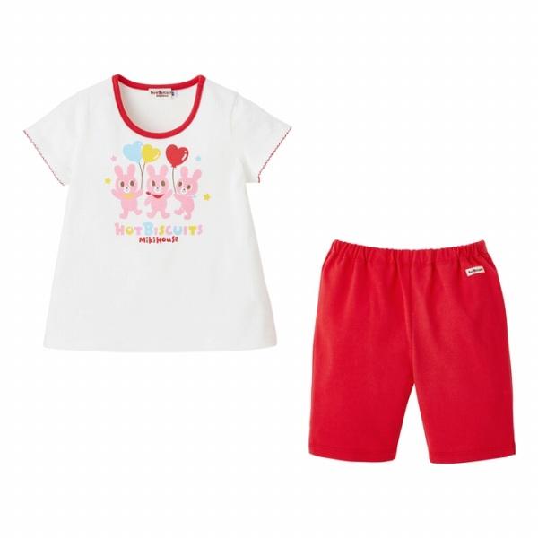 ミキハウス正規販売店/ミキハウス　ホットビスケッツ　mikihouse　ルームウェア　上下　セット　半袖パジャマ(80cm・90cm・100cm・110cm・120cm） | MIKI HOUSE | 01