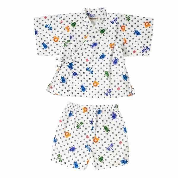 ●30％オフセール●ミキハウス　ホットビスケッツ　mikihouse　昆虫柄　甚平スーツ　( 90 100 110 120 )　男の子　セパレートの画像