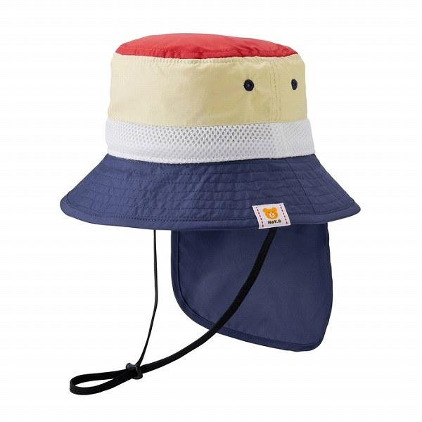 ●取り寄せ商品●ミキハウス　ホットビスケッツ　mikihouse　日よけ付き サファリハット 帽子 ( 48cm 50cm 52cm ）女の子 男の子 軽量 ハット　ポリエステル | MIKI HOUSE | 06
