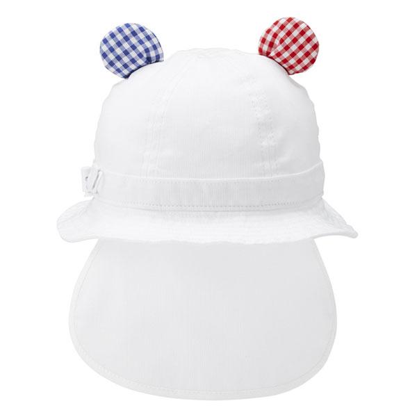 ●取り寄せ商品●ミキハウス　ホットビスケッツ　mikihouse　くまみみ付き　日除け付き 帽子　ハット （ 40cm 44cm 46cm ）ベビー 新生児 男の子 女の子 綿100 | MIKI HOUSE | 02