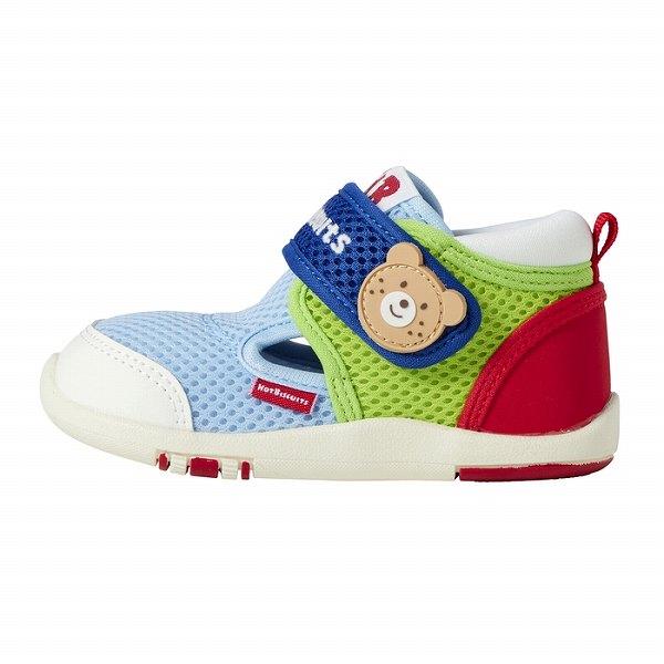 ●取り寄せ商品●ミキハウス　ホットビスケッツ　mikihouse　ダブルラッセル セカンド ベビーシューズ ( 14cm 14.5cm 15cm 15.5cm ） メッシュ サンダル 男の子 | MIKI HOUSE | 04