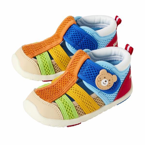 ●取り寄せ商品●ミキハウス　ホットビスケッツ　ウォーターベビーサンダル ( 13cm 13.5cm 14cm 14.5cm 15cm 15.5cm 16cm ）水抜け　水抜き穴付　水遊び用の画像