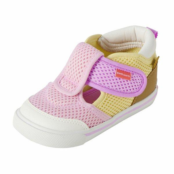 ●取り寄せ商品●ミキハウス　ホットビスケッツ　mikihouse  お顔ドン ダブルラッセル セカンドベビーシューズ ( 14cm 14.5cm 15cm ）靴　サマーシューズ | MIKI HOUSE | 14