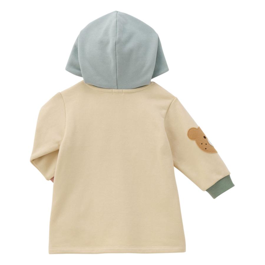 ●30％OFF●ミキハウス ホットビスケッツ mikihouse  ビーンズくん フード付き 長袖ワンピース （ 90 100 110 120 ） 女の子  プレゼント 誕生日 アウトレット | MIKI HOUSE | 01