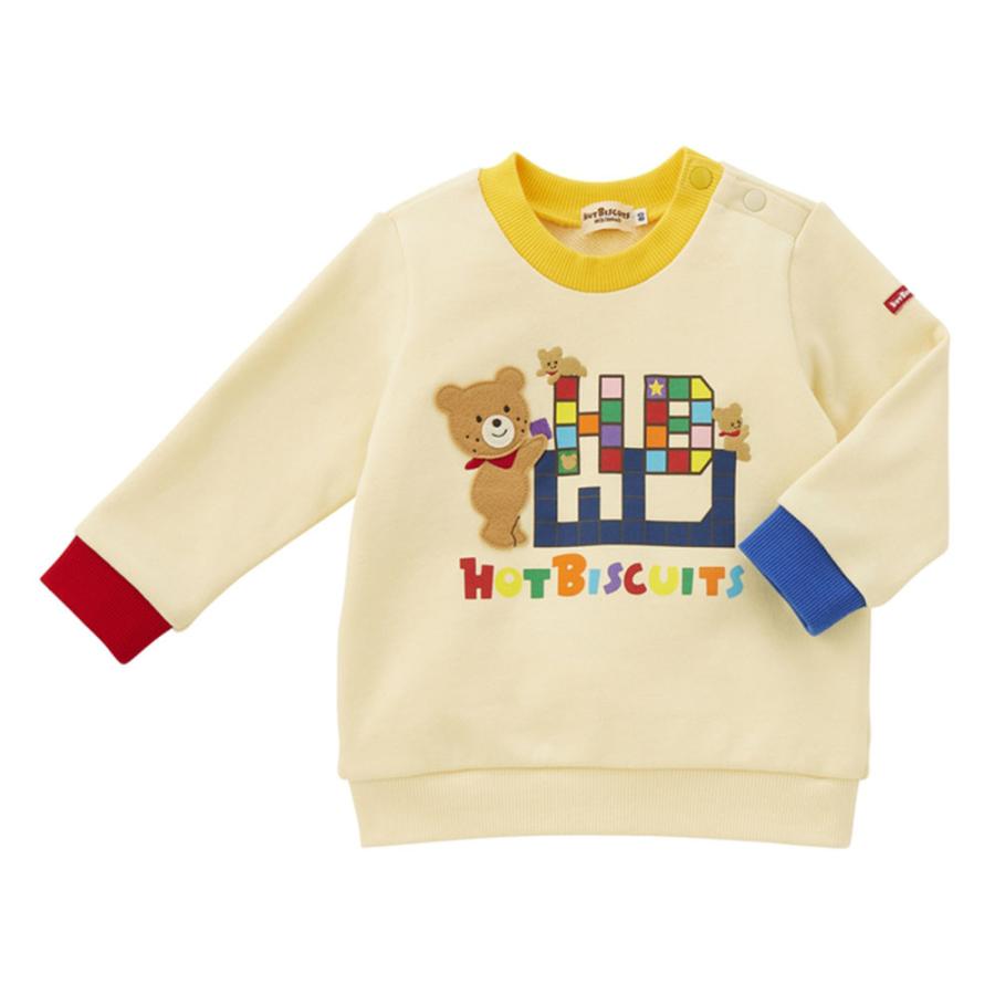 ●50％OFF●ミキハウス ホットビスケッツ mikihouse ビーンズくん ブロックモチーフトレーナー （ 90cm ） 男の子 女の子 ベビー 赤ちゃん 出産祝い プレゼント | MIKI HOUSE | 01