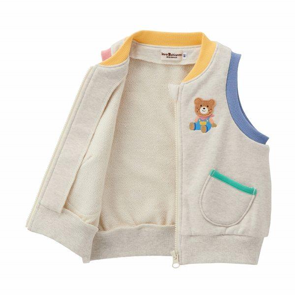 ● 取り寄せ商品●ミキハウス ホットビスケッツ mikihouse カラフル配色　ベスト( 80 90 100 110 120 ) ベビー_5