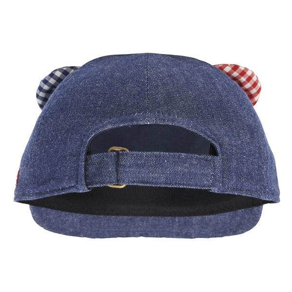 ●取り寄せ商品●ミキハウス　ホットビスケッツ　mikihouse　お顔ドン！　デニム　キャップ　帽子 ( 44cm 46cm 48cm 50cm )   ベビー 女の子 男の子 柔らかい | MIKI HOUSE | 01