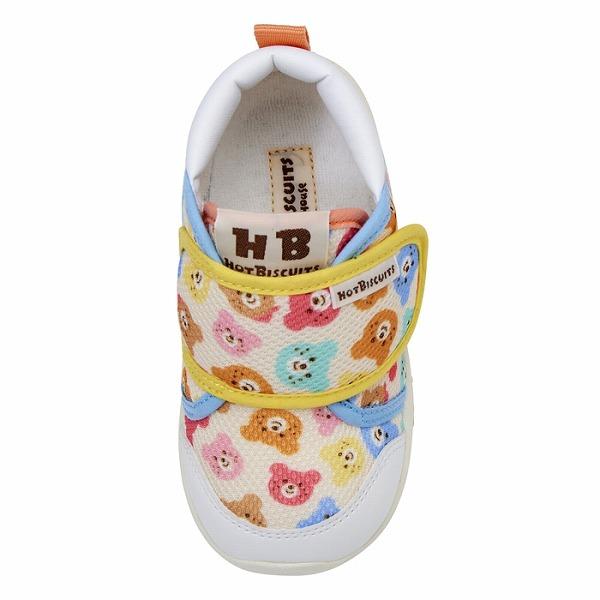 ●取り寄せ商品●ミキハウス　ホットビスケッツ　mikihouse くま 総柄 セカンド ベビーシューズ (14cm・14.5cm・15cm）カラフルビーンズ 靴 | MIKI HOUSE | 02