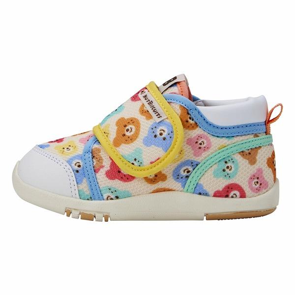 ●取り寄せ商品●ミキハウス　ホットビスケッツ　mikihouse くま 総柄 セカンド ベビーシューズ (14cm・14.5cm・15cm）カラフルビーンズ 靴 | MIKI HOUSE | 03