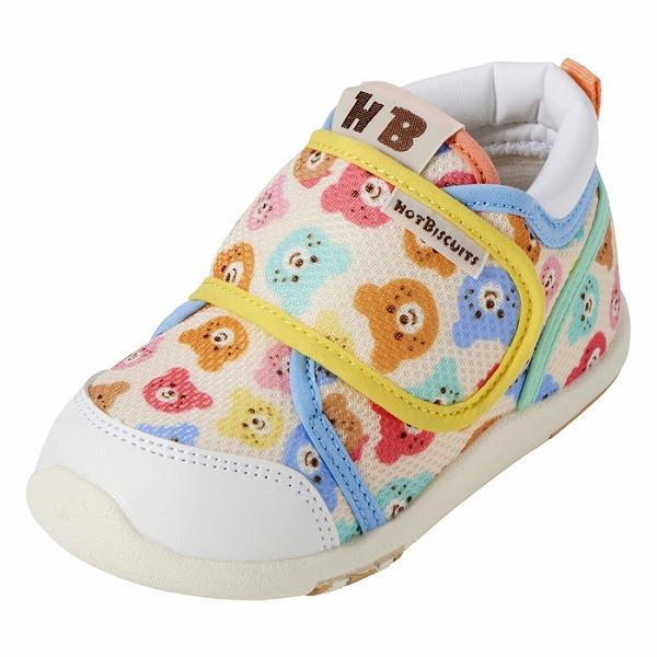 ●取り寄せ商品●ミキハウス　ホットビスケッツ　mikihouse くま 総柄 セカンド ベビーシューズ (14cm・14.5cm・15cm）カラフルビーンズ 靴 | MIKI HOUSE | 07