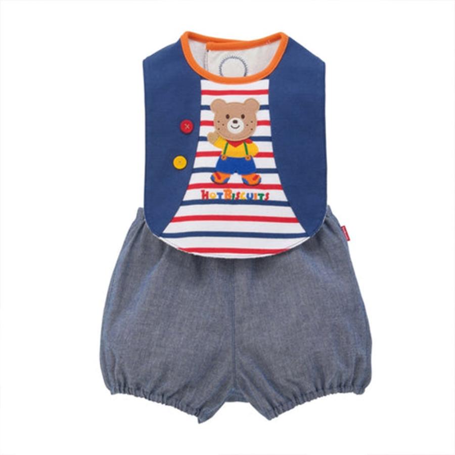 ミキハウス ホットビスケッツ mikihouse ベスト風スタイ＆ブルマセット 〈フリー（70cm-90cm）〉 ベビー 赤ちゃん 出産祝い よだれかけ 男の子 女の子 プレゼン | MIKI HOUSE | 05