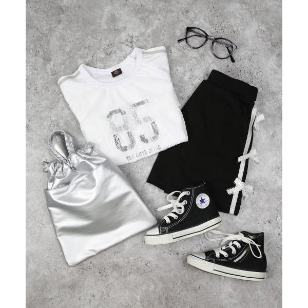 エマーブル　AIMABLE　ラグランチュールレース 半袖 Tシャツ(100・110・120・130・140)子ども服　女の子　小学生　キッズ　ライン入り | AIMABLE | 09