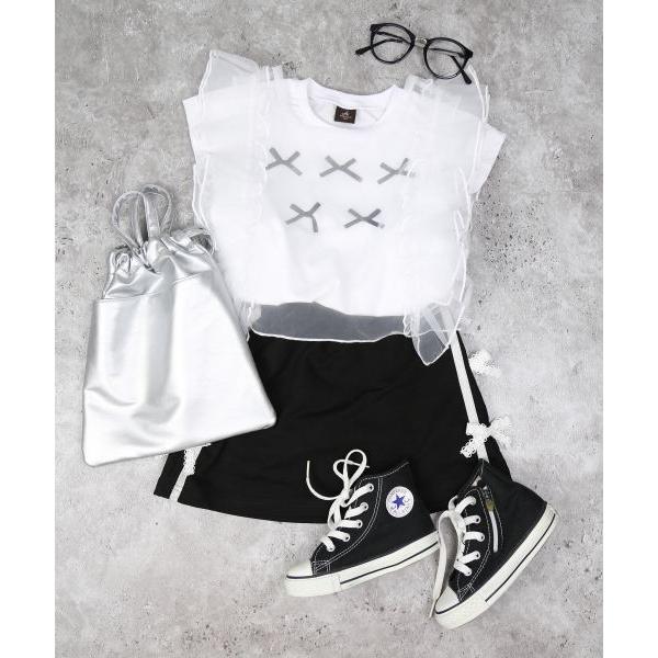 エマーブル　AIMABLE　レイヤード チュール トップス2Pセット　半袖 Tシャツ(100・110・120・130・140)子ども服　女の子　小学生　キッズ リボン　AM25ES002 | AIMABLE | 10