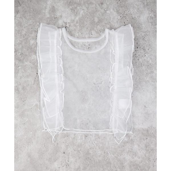 エマーブル　AIMABLE　レイヤード チュール トップス2Pセット　半袖 Tシャツ(100・110・120・130・140)子ども服　女の子　小学生　キッズ リボン　AM25ES002 | AIMABLE | 03