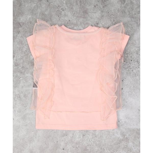 エマーブル　AIMABLE　レイヤード チュール トップス2Pセット　半袖 Tシャツ(100・110・120・130・140)子ども服　女の子　小学生　キッズ リボン　AM25ES002 | AIMABLE | 05