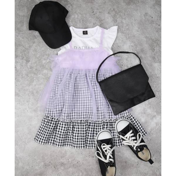 エマーブル　AIMABLE　レイヤードチュール ワンピース 2Pセット (100・110・120・130・140)子ども服　女の子　小学生　キッズ カジュアルガーリー AM25ES005 | AIMABLE | 12