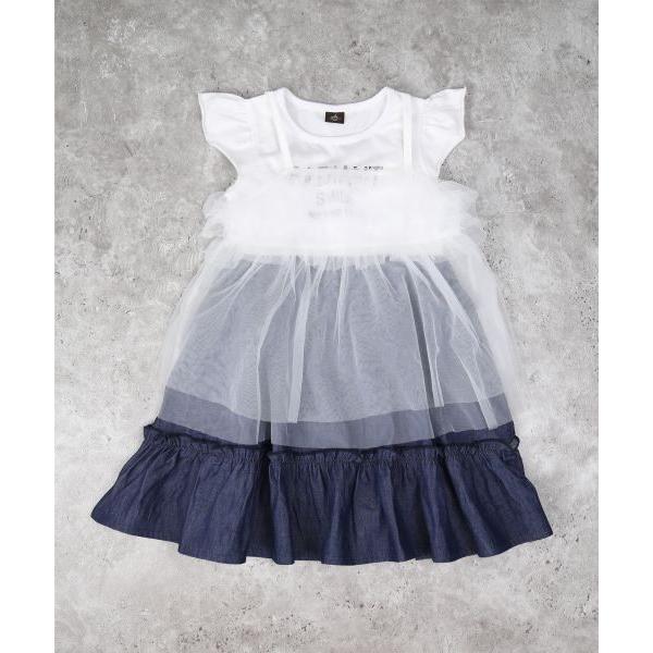 エマーブル　AIMABLE　レイヤードチュール ワンピース 2Pセット (100・110・120・130・140)子ども服　女の子　小学生　キッズ カジュアルガーリー AM25ES005 | AIMABLE | 07