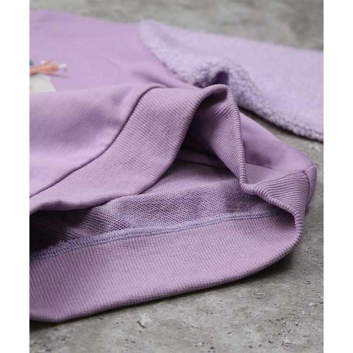 ●50％OFFセール●エマーブル AIMABLE ボアスリーブねこプリントトレーナー  (110・120・130・140) アウトレット セール | DILASH | 05