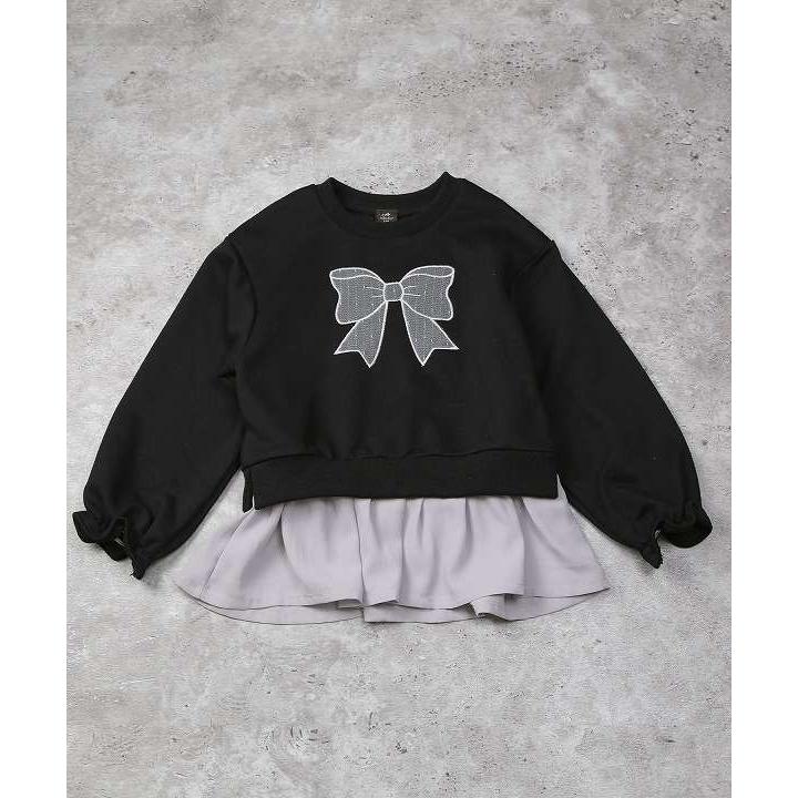 ●50％OFFセール●エマーブル AIMABLE リボンシフォンチュニック( 110・120・130・140 ) アウトレット セール | DILASH | 01