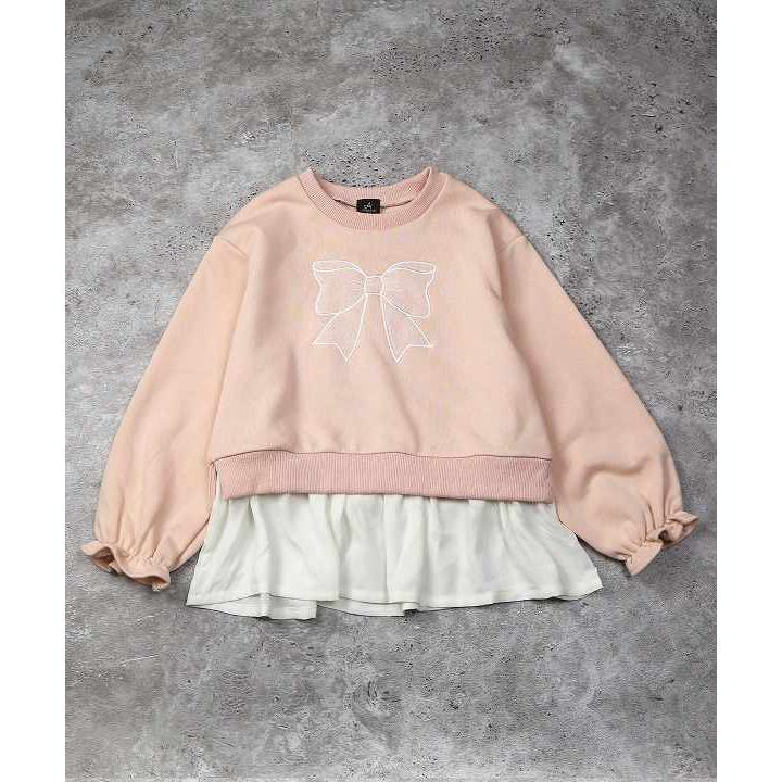 ●50％OFFセール●エマーブル AIMABLE リボンシフォンチュニック( 110・120・130・140 ) アウトレット セール | DILASH | 02