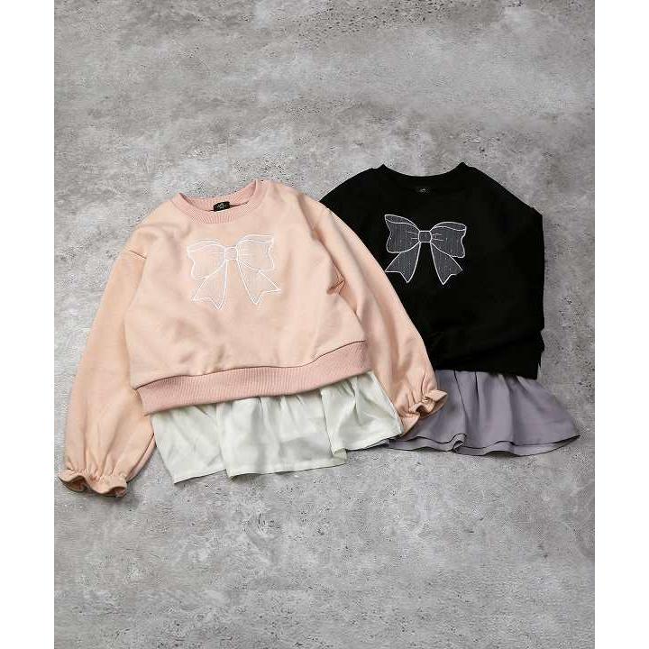 ●50％OFFセール●エマーブル AIMABLE リボンシフォンチュニック( 110・120・130・140 ) アウトレット セール | DILASH | 09