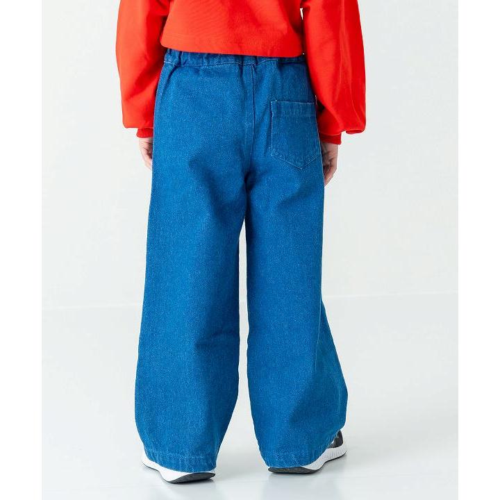 ●50％OFFセール●エマーブル AIMABLE リボンプリントワイドデニムパンツ( 110・120・130・140 ) アウトレット セール | DILASH | 10