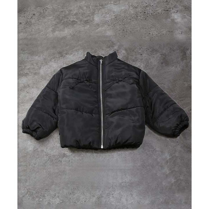 ●50％OFFセール●エマーブル AIMABLE リボン付き中綿ジャケット アウター（ 110・120・130・140 ）アウトレット セール | DILASH | 01