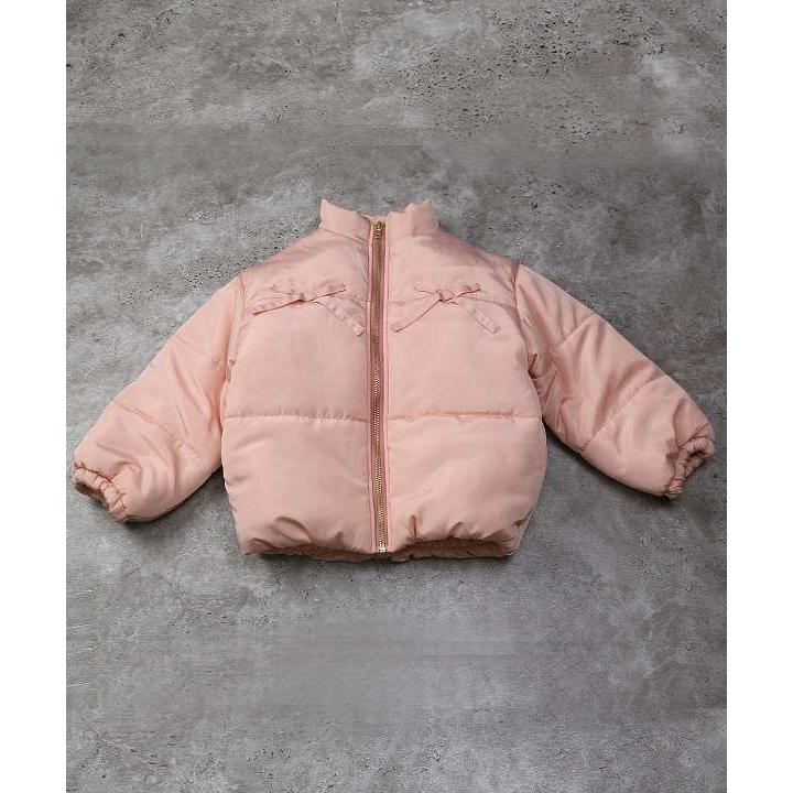 ●50％OFFセール●エマーブル AIMABLE リボン付き中綿ジャケット アウター（ 110・120・130・140 ）アウトレット セール | DILASH | 02