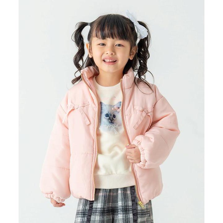 ●50％OFFセール●エマーブル AIMABLE リボン付き中綿ジャケット アウター（ 110・120・130・140 ）アウトレット セール | DILASH | 08