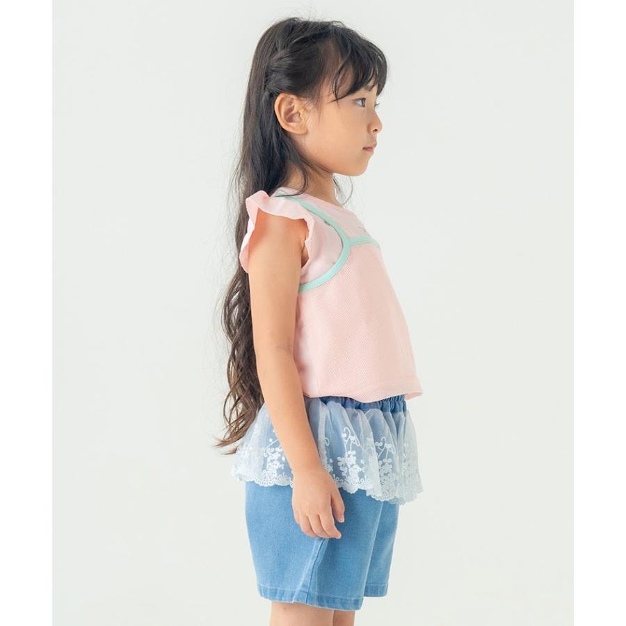 エマーブル AIMABLE 袖フリル 半袖 Tシャツ ( 100 110 120 130 140 ) 子ども服 女の子 キッズ フリル | AIMABLE | 02