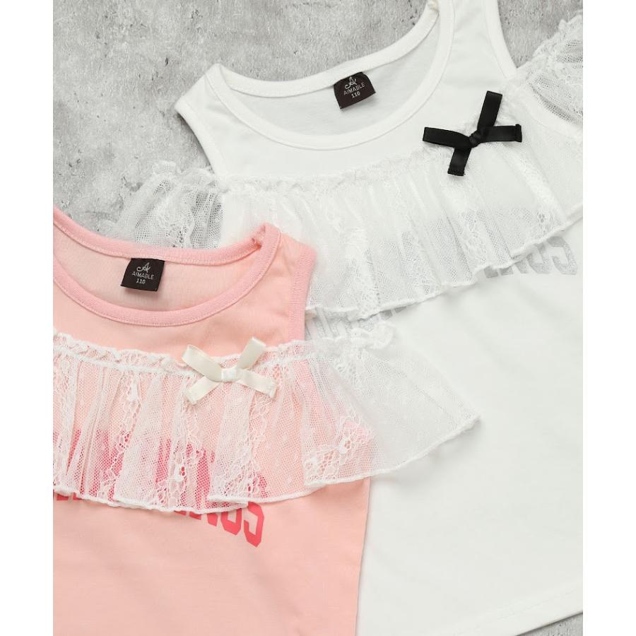 エマーブル AIMABLE リボン チュール 半袖 Tシャツ ( 100 110 120 130 140 ) 子ども服 女の子 キッズ | AIMABLE | 10