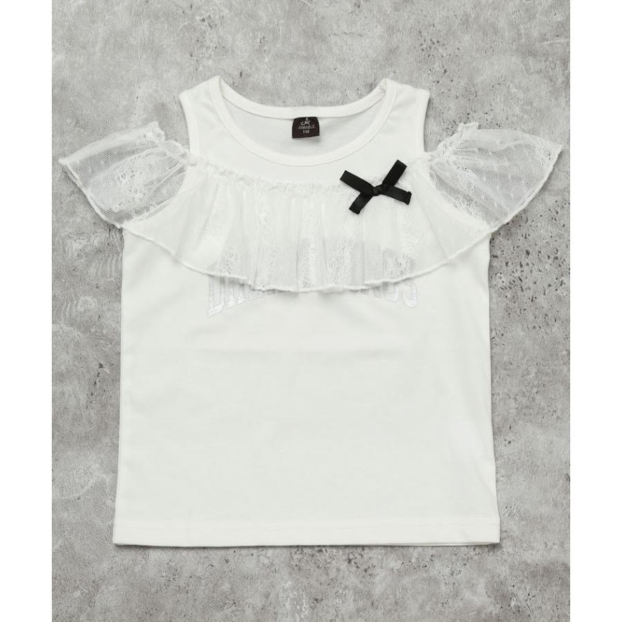 エマーブル AIMABLE リボン チュール 半袖 Tシャツ ( 100 110 120 130 140 ) 子ども服 女の子 キッズ | AIMABLE | 04