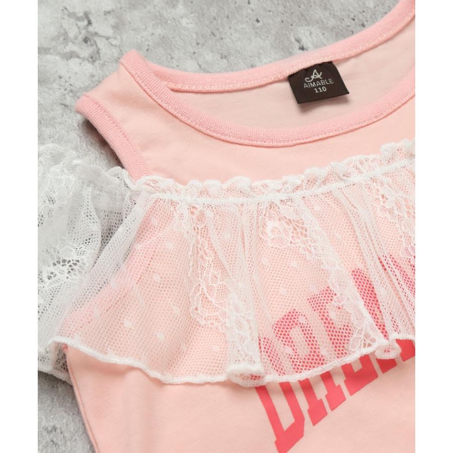 エマーブル AIMABLE リボン チュール 半袖 Tシャツ ( 100 110 120 130 140 ) 子ども服 女の子 キッズ | AIMABLE | 08