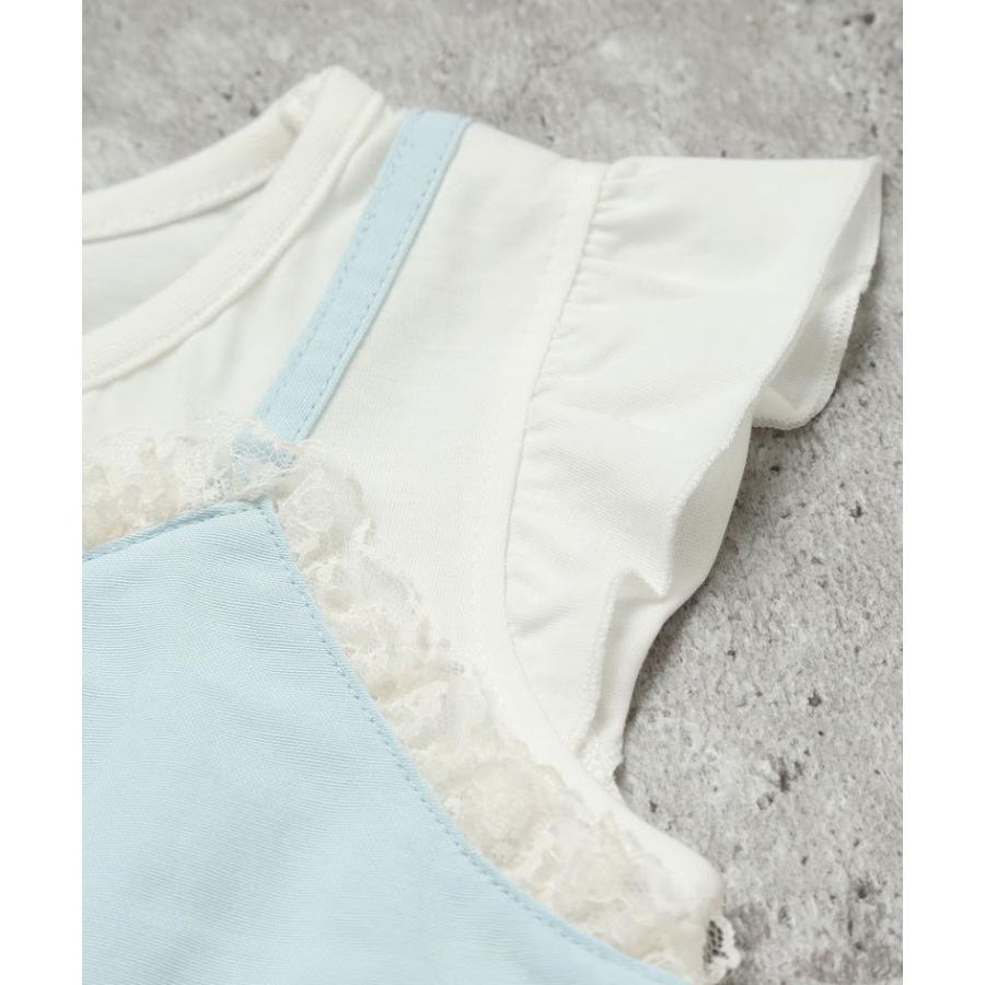 エマーブル AIMABLE 【レイヤード風】ドットチュールキャミドッキングチュニック ( 110 120 130 140 ) 子ども服 女の子 | DILASH | 11