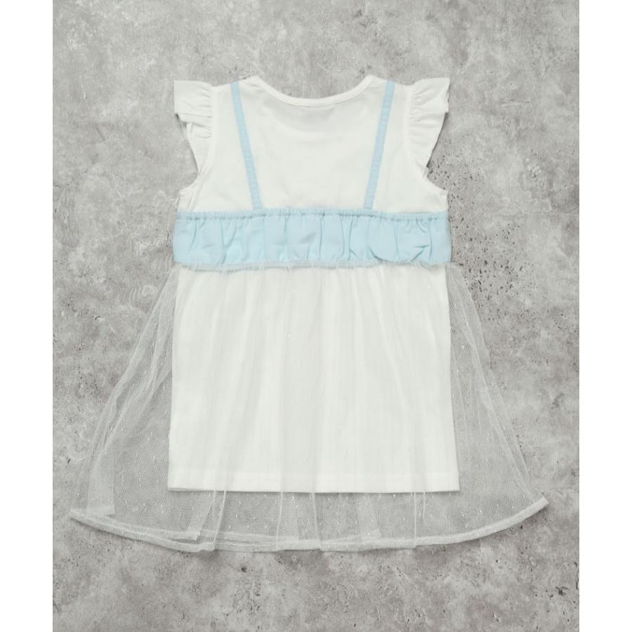 エマーブル AIMABLE 【レイヤード風】ドットチュールキャミドッキングチュニック ( 110 120 130 140 ) 子ども服 女の子 | DILASH | 07