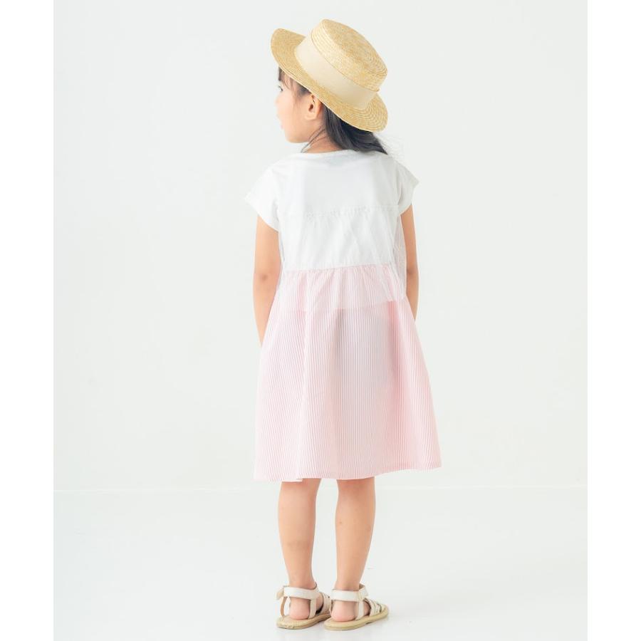 エマーブル AIMABLE 【さくらんぼ／ドッキング】ストライプチュールワンピース ( 100 110 120 130 140 ) 子ども服 女の子 | AIMABLE | 03