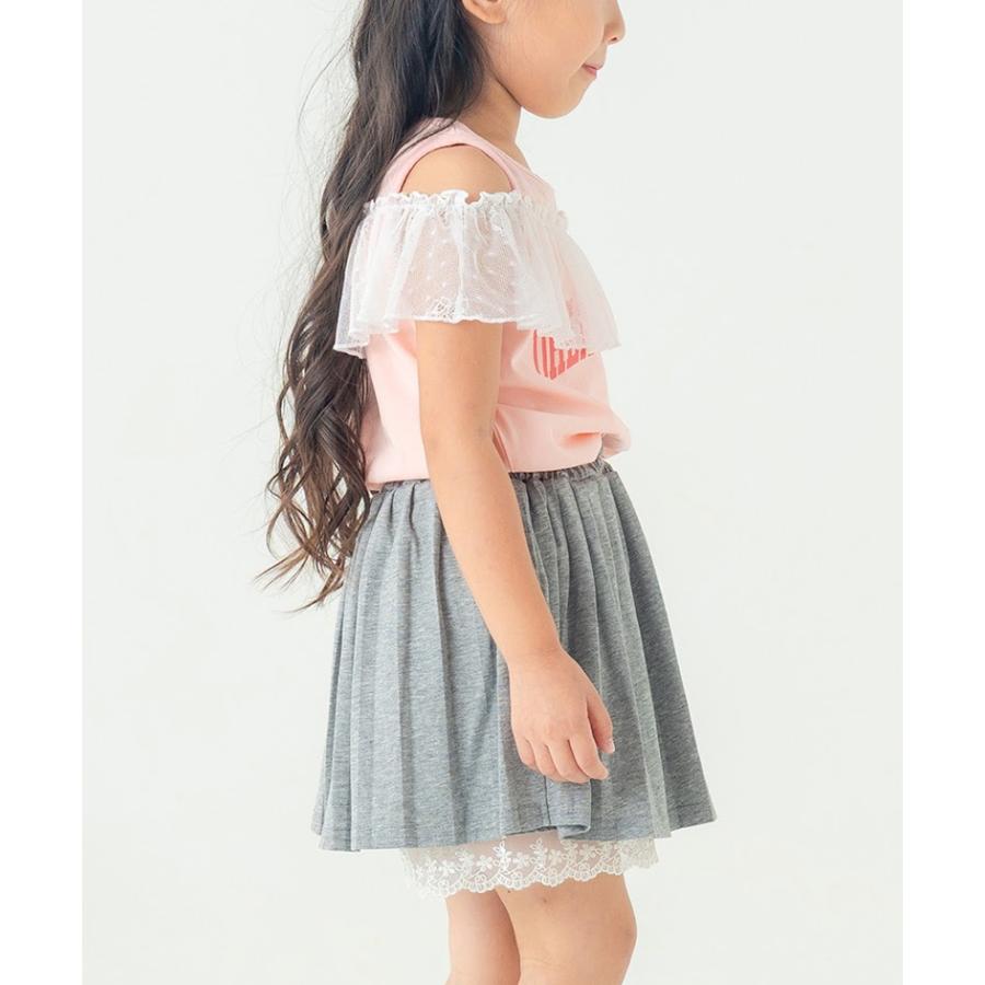 エマーブル AIMABLE 【安心のインパン付き】裾レースプリーツキュロットスカート ( 100 110 120 130 140 ) 子ども服 女の子 | AIMABLE | 02