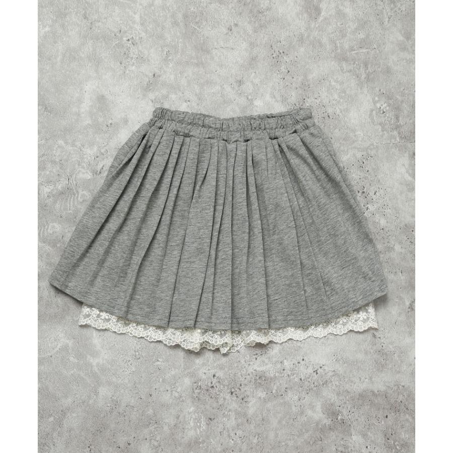 エマーブル AIMABLE 【安心のインパン付き】裾レースプリーツキュロットスカート ( 100 110 120 130 140 ) 子ども服 女の子 | AIMABLE | 06