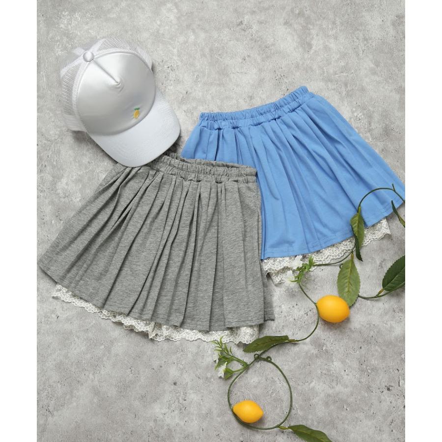 エマーブル AIMABLE 【安心のインパン付き】裾レースプリーツキュロットスカート ( 100 110 120 130 140 ) 子ども服 女の子 | AIMABLE | 07