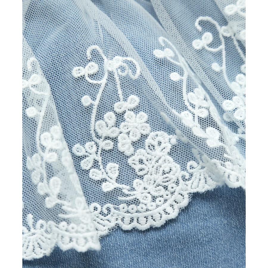 エマーブル AIMABLE 【甘辛MIX・レイヤード風】サイドライン / デニムショートパンツ ( 100 110 120 130 140 ) 子ども服 女の子 キッズ | AIMABLE | 11