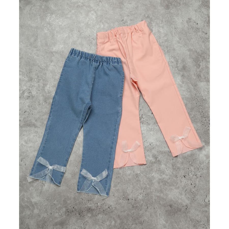 エマーブル AIMABLE 【ふわっとリボン×ストレッチ】裾スリットパンツ ( 100 110 120 130 140 ) 子ども服 女の子 キッズ | DILASH | 11