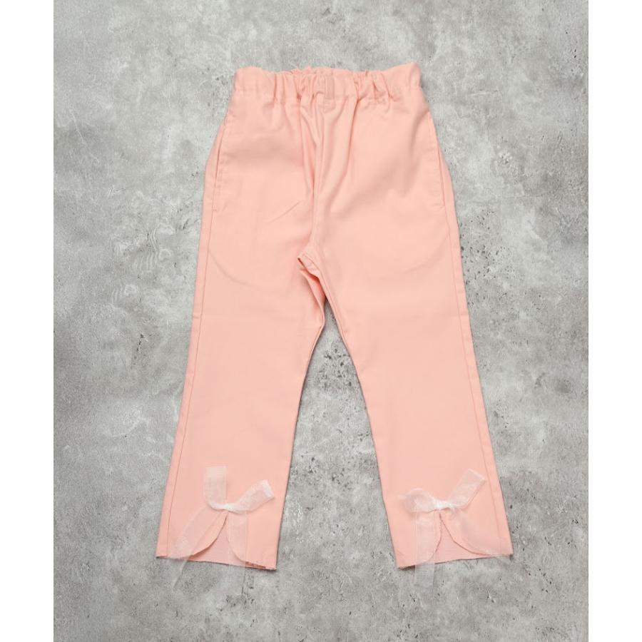 エマーブル AIMABLE 【ふわっとリボン×ストレッチ】裾スリットパンツ ( 100 110 120 130 140 ) 子ども服 女の子 キッズ | DILASH | 04