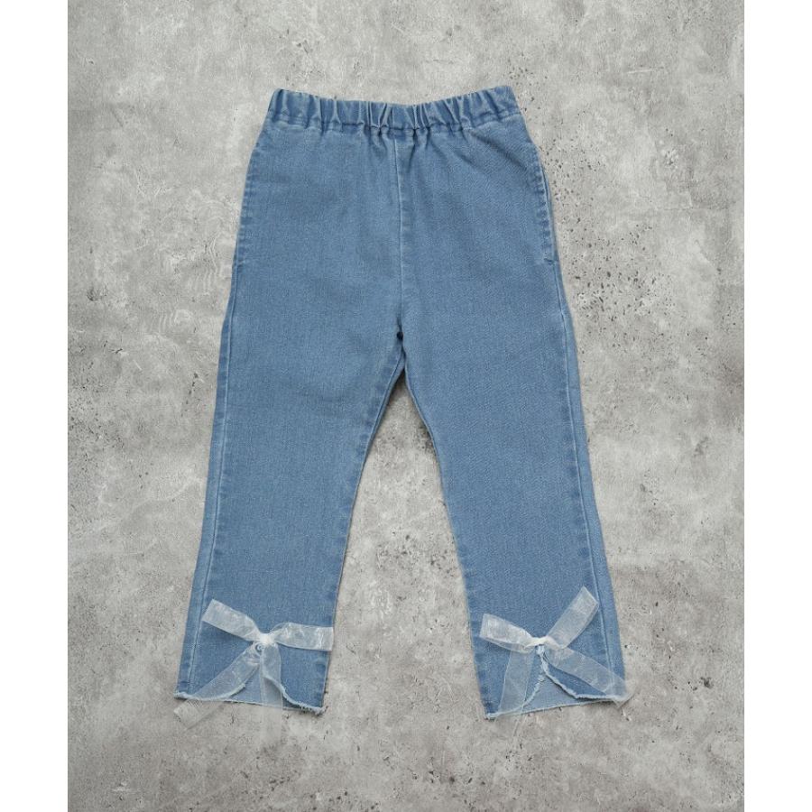 エマーブル AIMABLE 【ふわっとリボン×ストレッチ】裾スリットパンツ ( 100 110 120 130 140 ) 子ども服 女の子 キッズ | DILASH | 05
