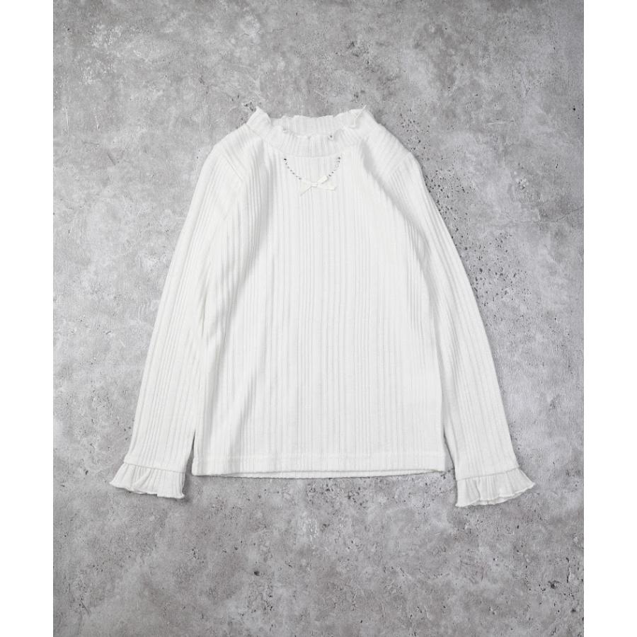 ●50％OFFセール●エマーブル AIMABLE ビジューネックレス ハイネックカットソー ( 100 110 120 130 140 ) 子ども服 キッズ 小学生　アウトレット　セール | DILASH | 01